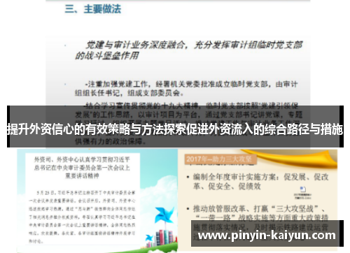 提升外资信心的有效策略与方法探索促进外资流入的综合路径与措施