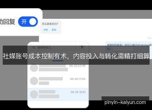 社媒账号成本控制有术，内容投入与转化需精打细算